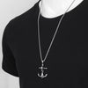 Punk Rock Newest Skull Anchor Pendant 316L Stainless Steel Biker Cool Ghost Skull Pendant for Man Gift OSDZ060