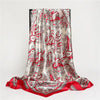 90Cm Black Cashew Printed Scarf New Spring and Summer Imitation Silk Scarf Trendy and Versatile Headscarf Shawl Scarfs