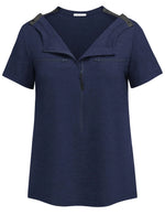 Deyeek Chemo Shirts for Port Access Women Short Sleeve - Best Gift for Cancer Patients Chemotherapy Must Haves