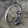 2022 NEW Men'S 316L Stainless Steel Bracelet Classic Double Skull Head Adjustable Punk Biker Bracelet Jewelry Free Shipping