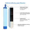 Portable Water Filter Outdoor Camping Water Filter Purifier Camping Emergency Equipment with Straw Sterilization Filtration