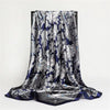 90Cm Black Cashew Printed Scarf New Spring and Summer Imitation Silk Scarf Trendy and Versatile Headscarf Shawl Scarfs