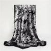 90Cm Black Cashew Printed Scarf New Spring and Summer Imitation Silk Scarf Trendy and Versatile Headscarf Shawl Scarfs