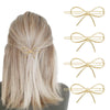 4Pcs Metal Bow Hair Clips: Chic Minimalist Hairpins and Barrettes for Women and Girls - Stylish Gift Set