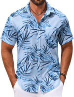 COOFANDY Men Summer Beach Shirts Hawaiian Shirt for Men Short Sleeve Cruise Must Haves Outfits