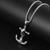 Punk Rock Newest Skull Anchor Pendant 316L Stainless Steel Biker Cool Ghost Skull Pendant for Man Gift OSDZ060