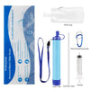 Portable Water Filter Outdoor Camping Water Filter Purifier Camping Emergency Equipment with Straw Sterilization Filtration