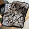 90Cm Black Cashew Printed Scarf New Spring and Summer Imitation Silk Scarf Trendy and Versatile Headscarf Shawl Scarfs